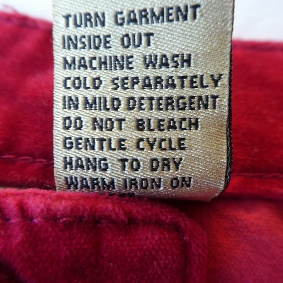 VeLVeT 28x31.5 Vintage 90s Y2K Red Trouser Pants High Waist Slightly Tapered Leg - Picture 9 of 9